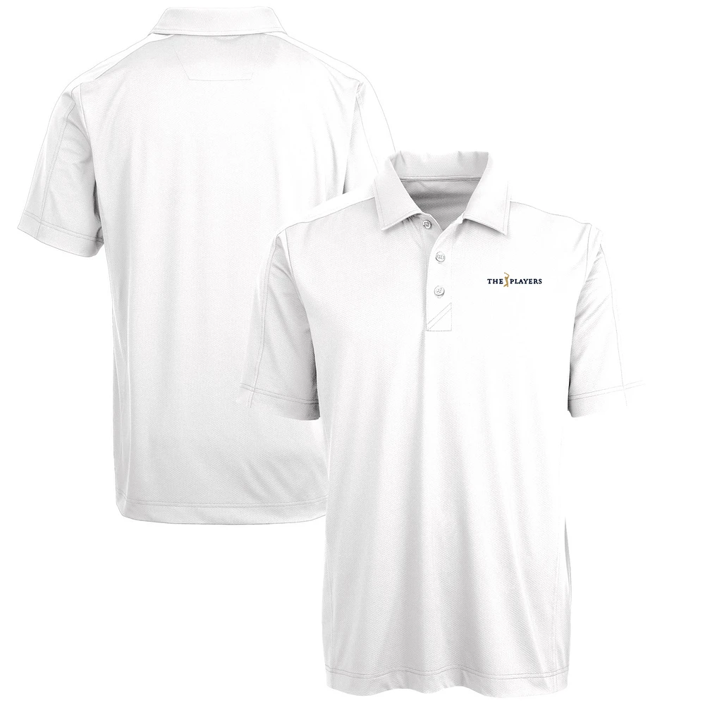 Men's Cutter & Buck White THE PLAYERS Big Tall DryTec Prospect Textured Stretch Polo