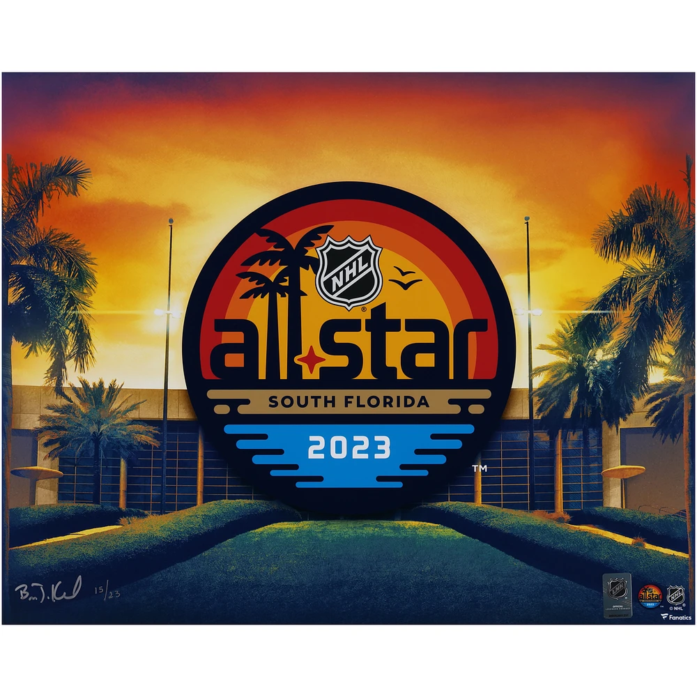 2023 NHL All-Star Game 16" x 20" Photo Print - Designed and Signed by Artist Brian Konnick - Limited Edition of 23