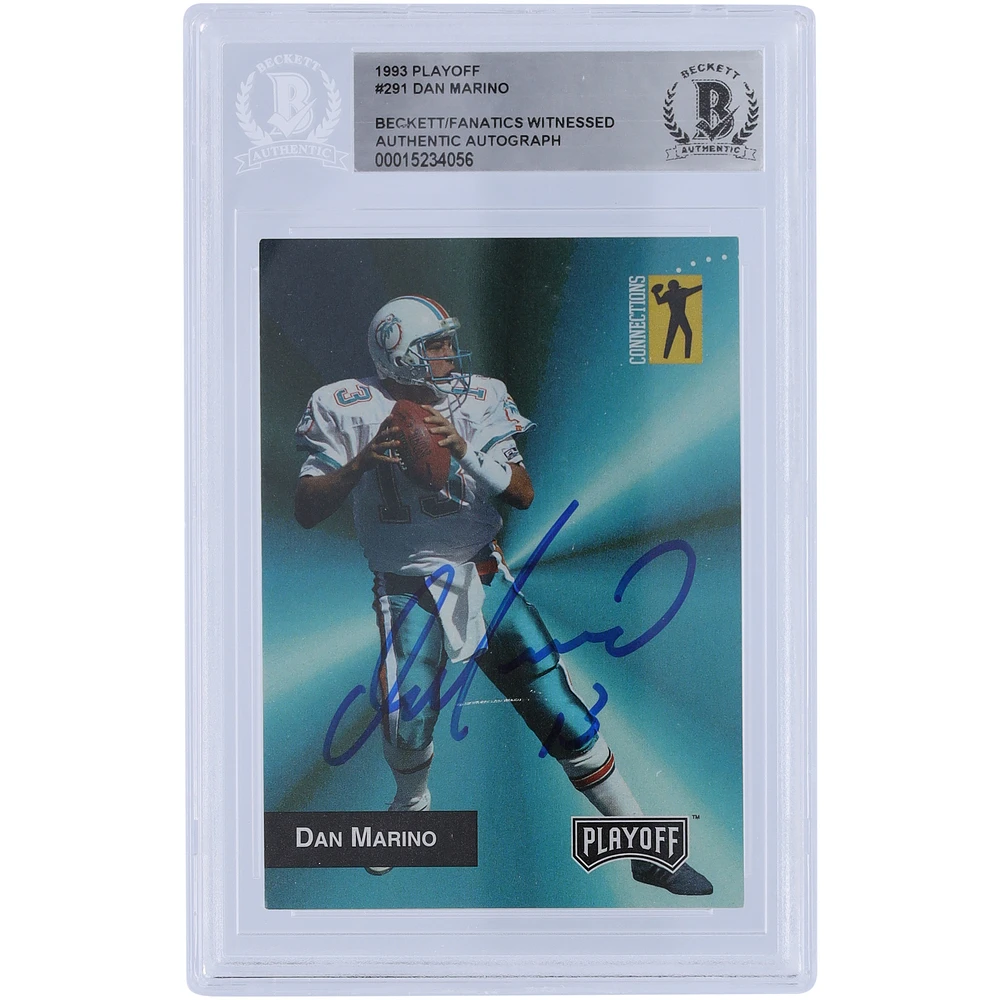 Dan Marino Miami Dolphins Autographed 1993 Playoff #291 Beckett Fanatics Witnessed Authenticated Card