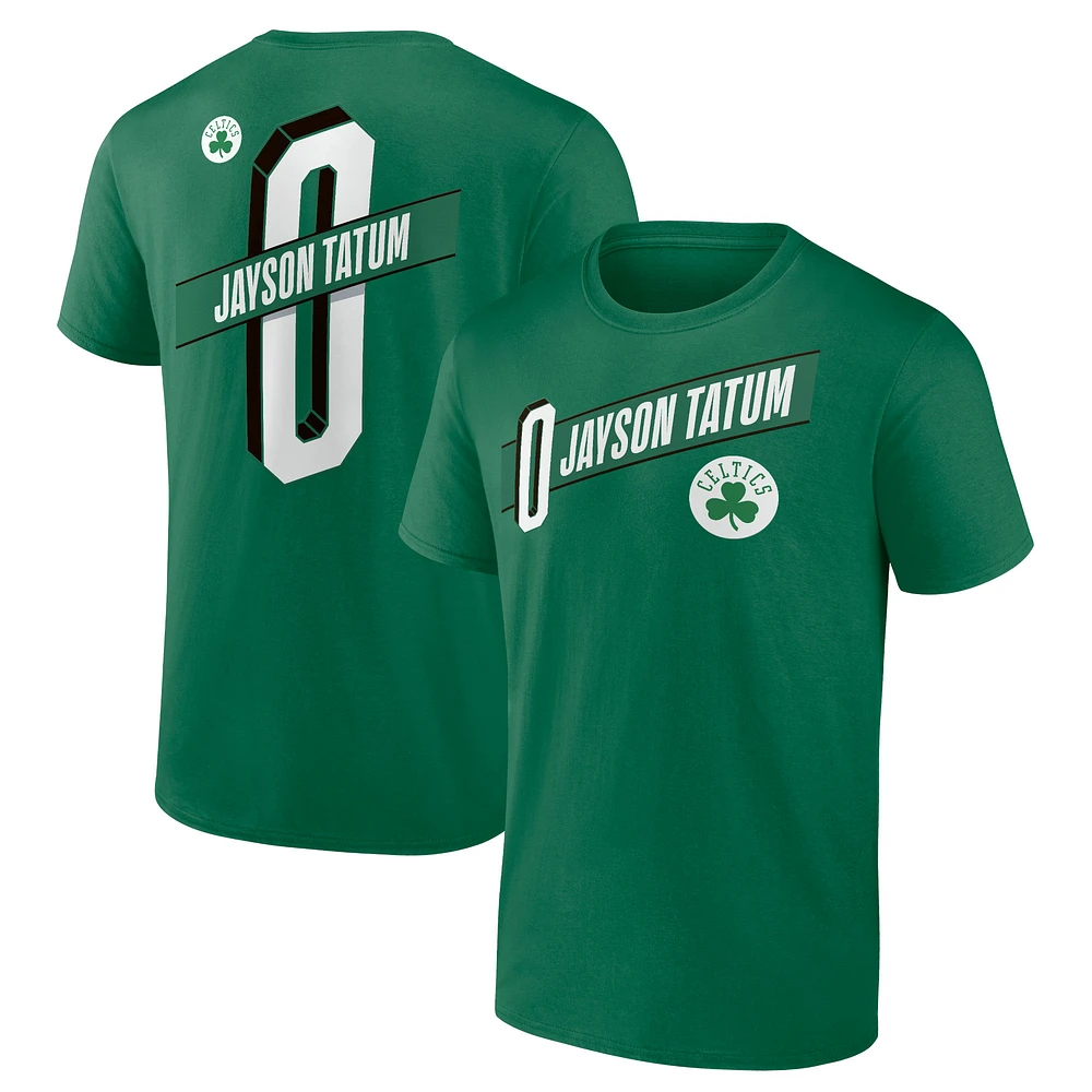 Men's Jayson Tatum Green Boston Celtics Full-Court Press Name & Number T-Shirt