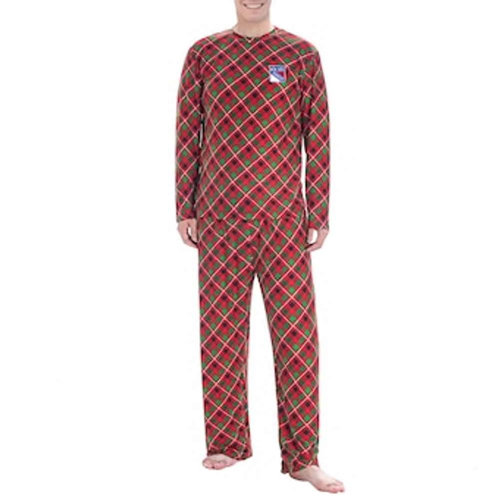 Men's Concepts Sport Red New York Rangers Holly Knit Long Sleeve Top & Pants Set