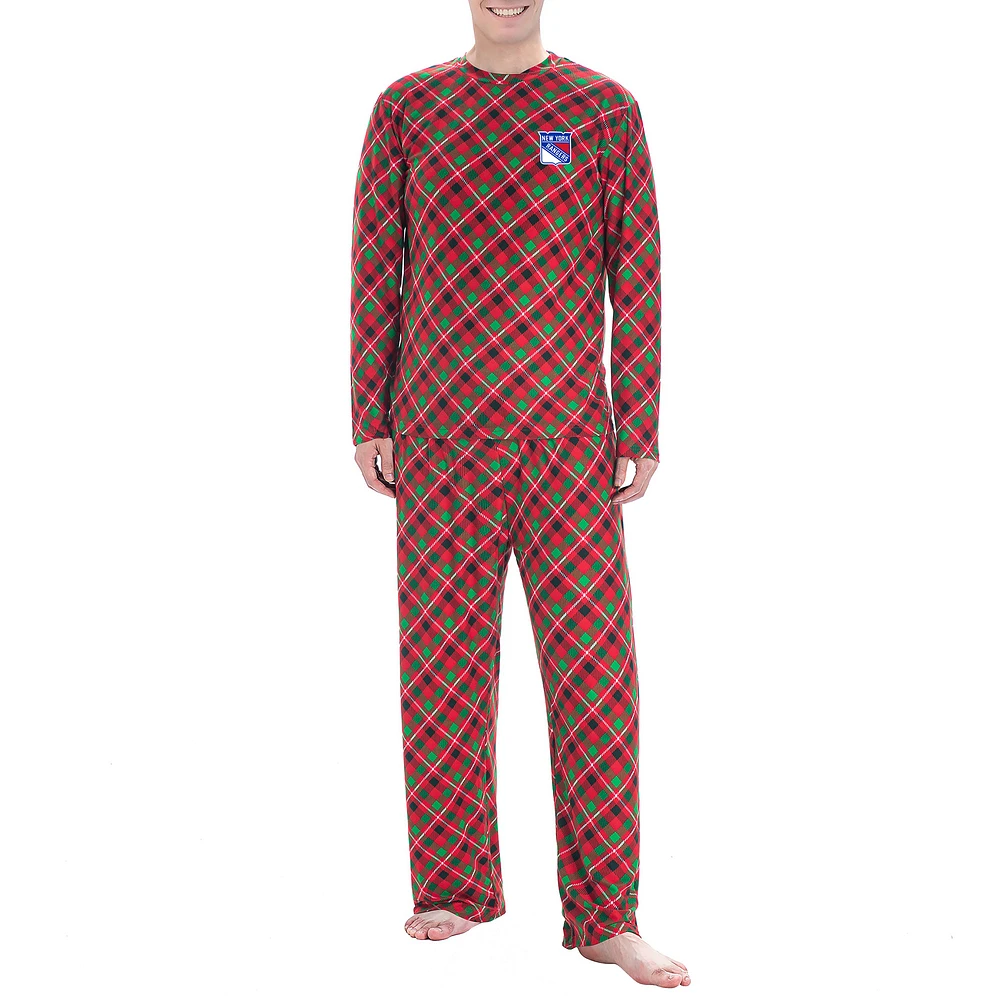 Men's Concepts Sport Red New York Rangers Holly Knit Long Sleeve Top & Pants Set