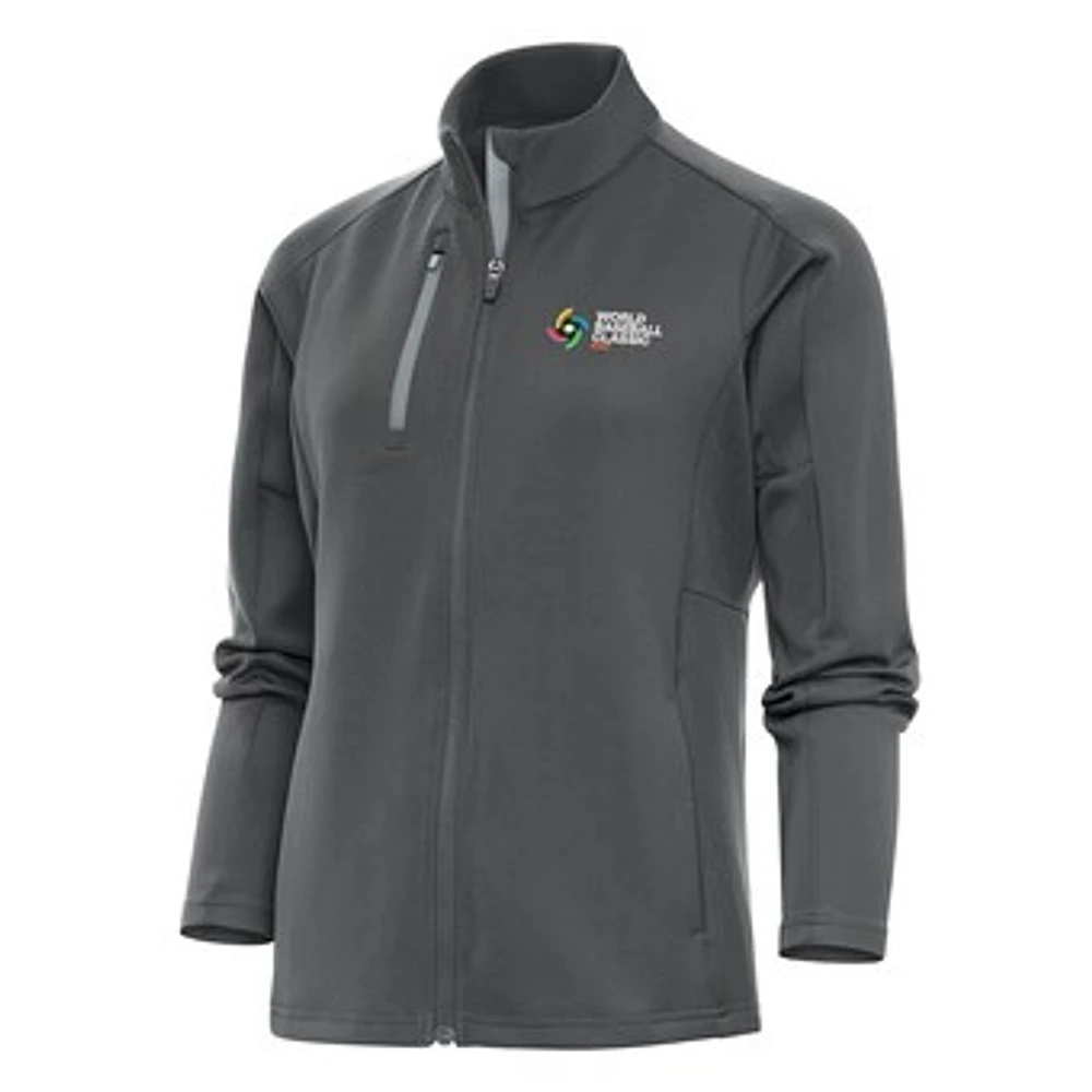 Women's Antigua Charcoal World Baseball Classic Gear 2023 World Baseball Classic Generation Full-Zip Jacket