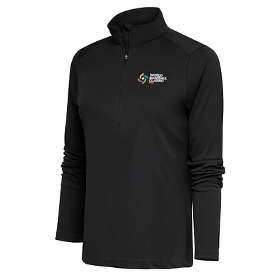 Women's Antigua Charcoal 2023 World Baseball Classic Tribute Half-Zip Pullover Top
