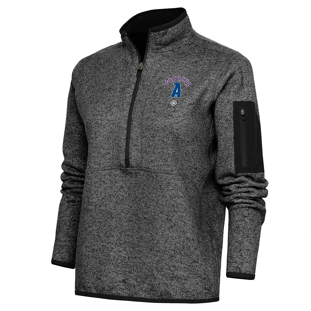 Women's Antigua Heather Azules de Veracruz Fortune Half-Zip Pullover Jacket