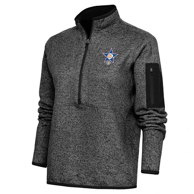 Women's Antigua Heather St. Louis Stars Fortune Half-Zip Pullover Jacket
