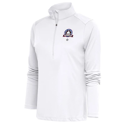 Women's Antigua Washington Black Senators Tribute Half-Zip Pullover Top