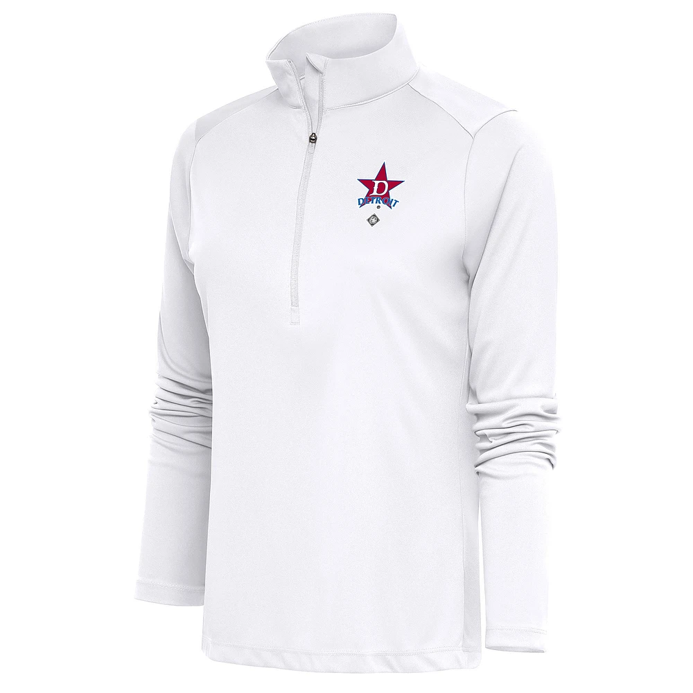 Women's Antigua Detroit Stars Tribute Half-Zip Pullover Top