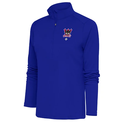 Women's Antigua Royal Detroit Wolves Tribute Half-Zip Pullover Top