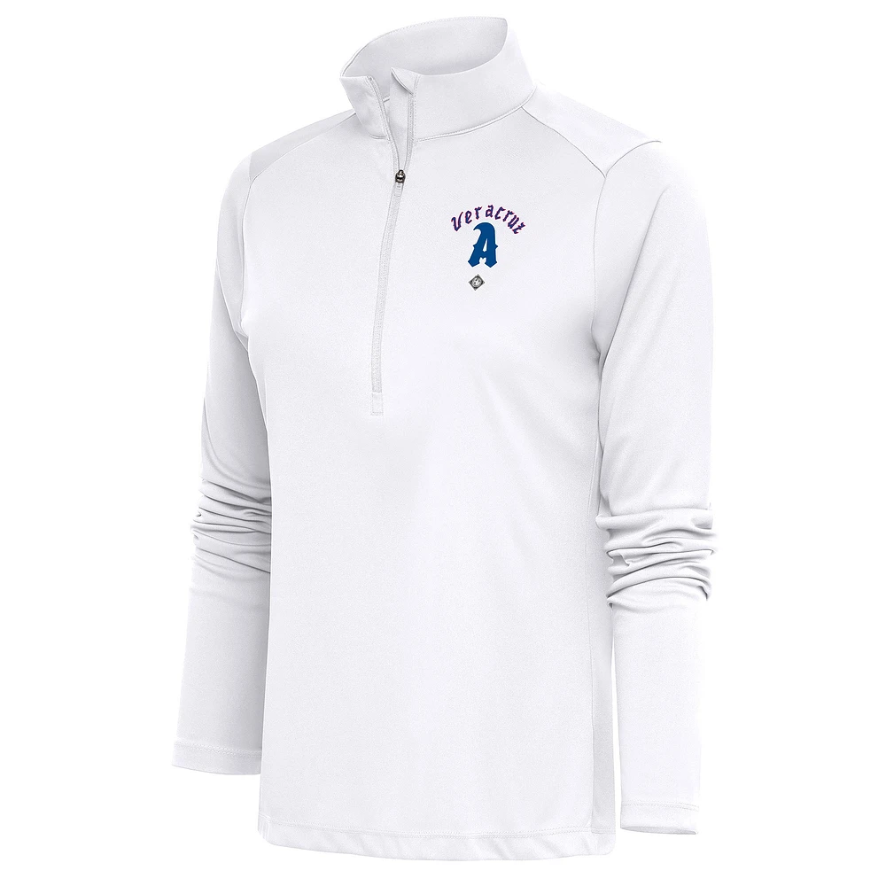 Women's Antigua Azules de Veracruz Tribute Half-Zip Pullover Top
