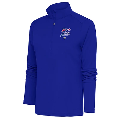 Women's Antigua Royal Philadelphia Stars Tribute Half-Zip Pullover Top