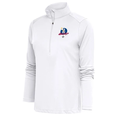Women's Antigua Brooklyn Royal Giants Tribute Half-Zip Pullover Top
