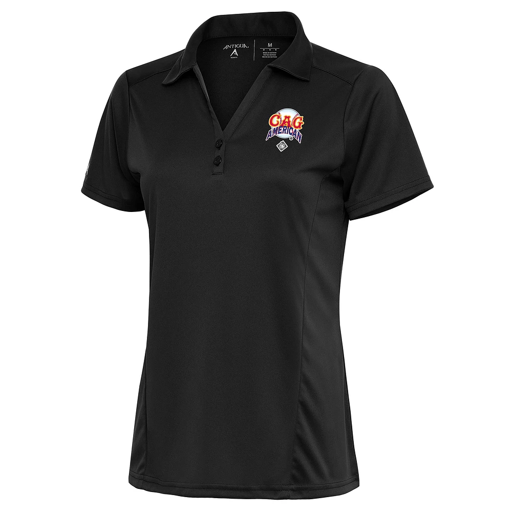 Women's Antigua Charcoal Chicago American Giants Tribute Polo