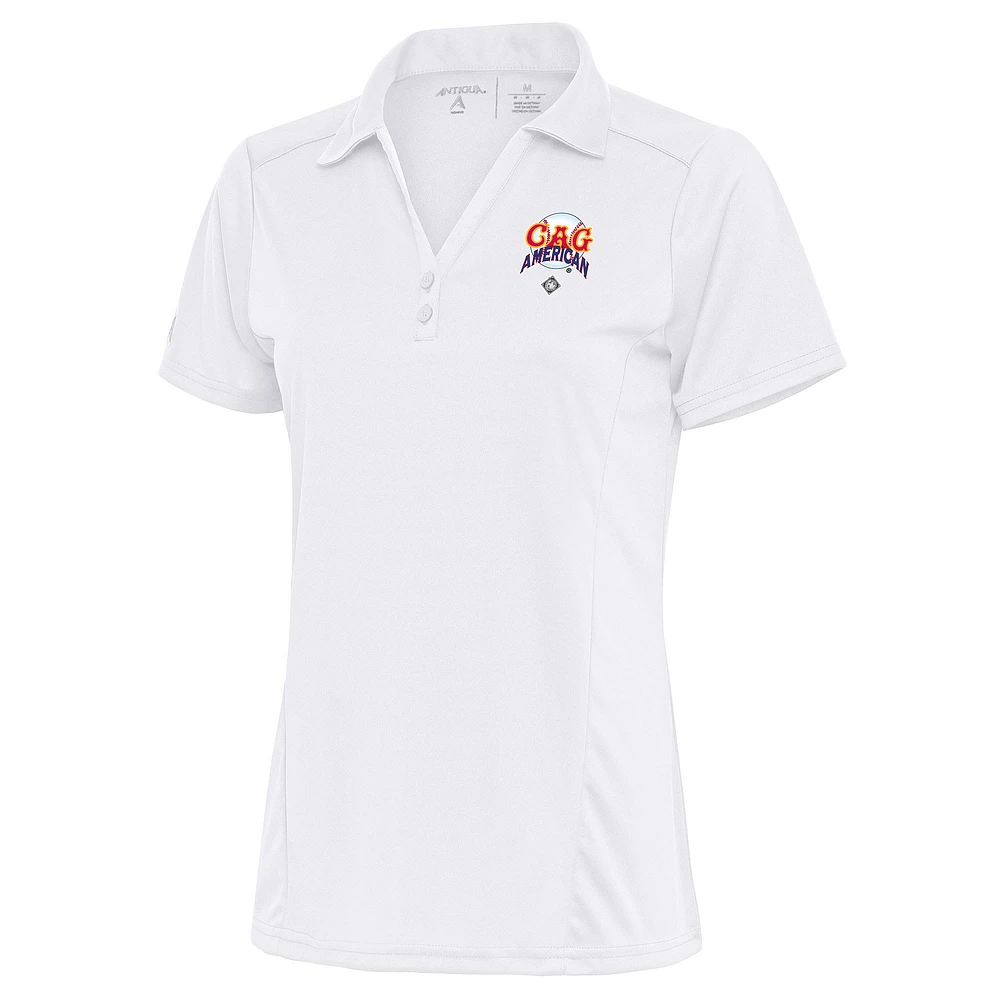 Women's Antigua White Chicago American Giants Tribute Polo
