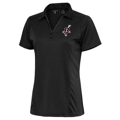 Women's Antigua Charcoal Birmingham Black Barons Tribute Polo