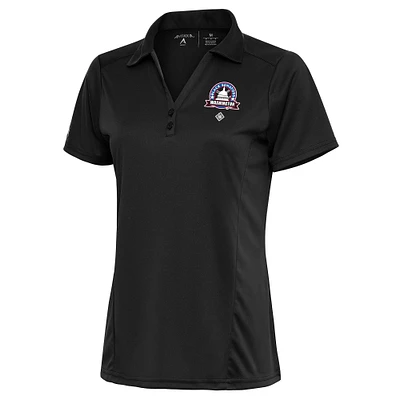 Women's Antigua Charcoal Washington Black Senators Tribute Polo
