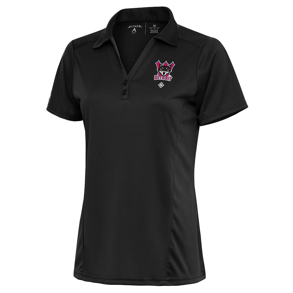 Women's Antigua Charcoal Detroit Wolves Tribute Polo