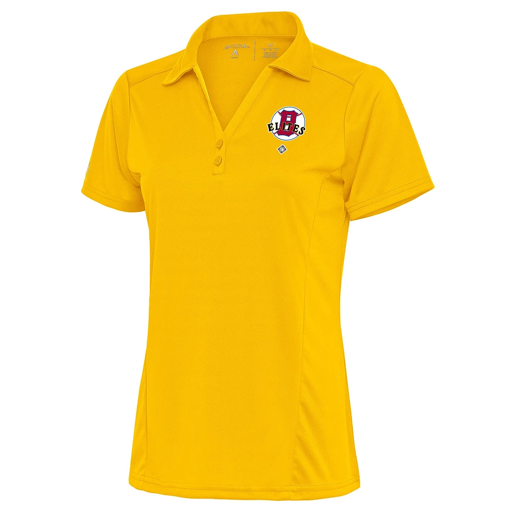 Women's Antigua Gold Baltimore Elite Giants Tribute Polo