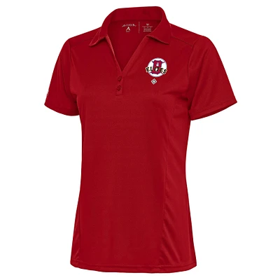 Women's Antigua Red Baltimore Elite Giants Tribute Polo