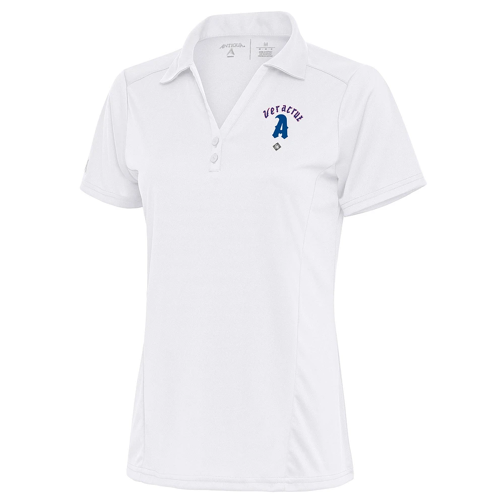 Women's Antigua White Azules de Veracruz Tribute Polo