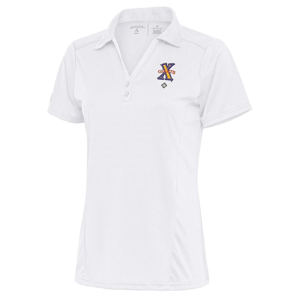 Women's Antigua White Cuban Giants Tribute Polo