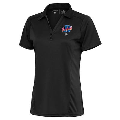 Women's Antigua Charcoal Cleveland Buckeyes Tribute Polo