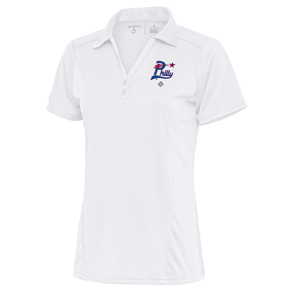 Women's Antigua White Philadelphia Stars Tribute Polo