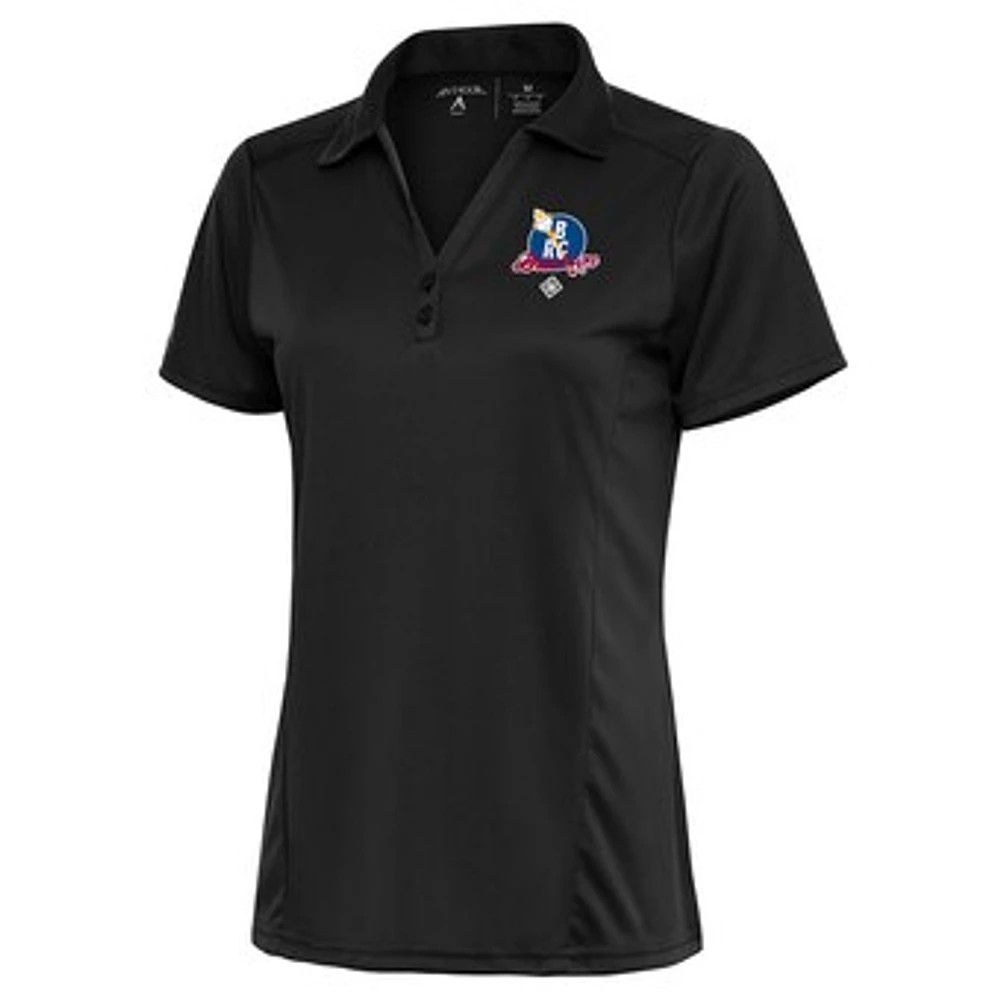 Women's Antigua Charcoal Brooklyn Royal Giants Tribute Polo