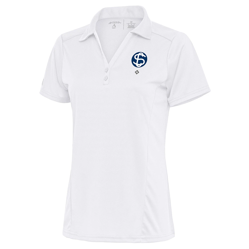 Women's Antigua White Santa Clara Leopardos Tribute Polo