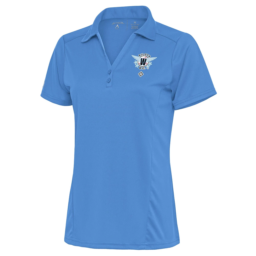 Women's Antigua Light Blue Washington Pilots Tribute Polo
