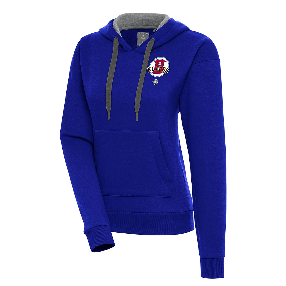 Women's Antigua Royal Baltimore Elite Giants Victory Pullover Hoodie