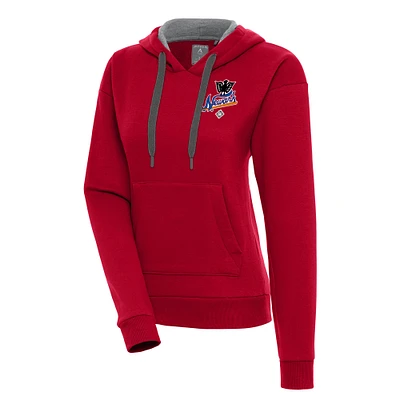 Women's Antigua Red Newark Eagles Victory Pullover Hoodie