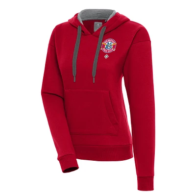 Women's Antigua Red Memphis Sox Victory Pullover Hoodie