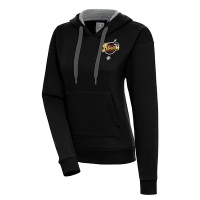 Women's Antigua Black New Orleans Pelicans Victory Pullover Hoodie