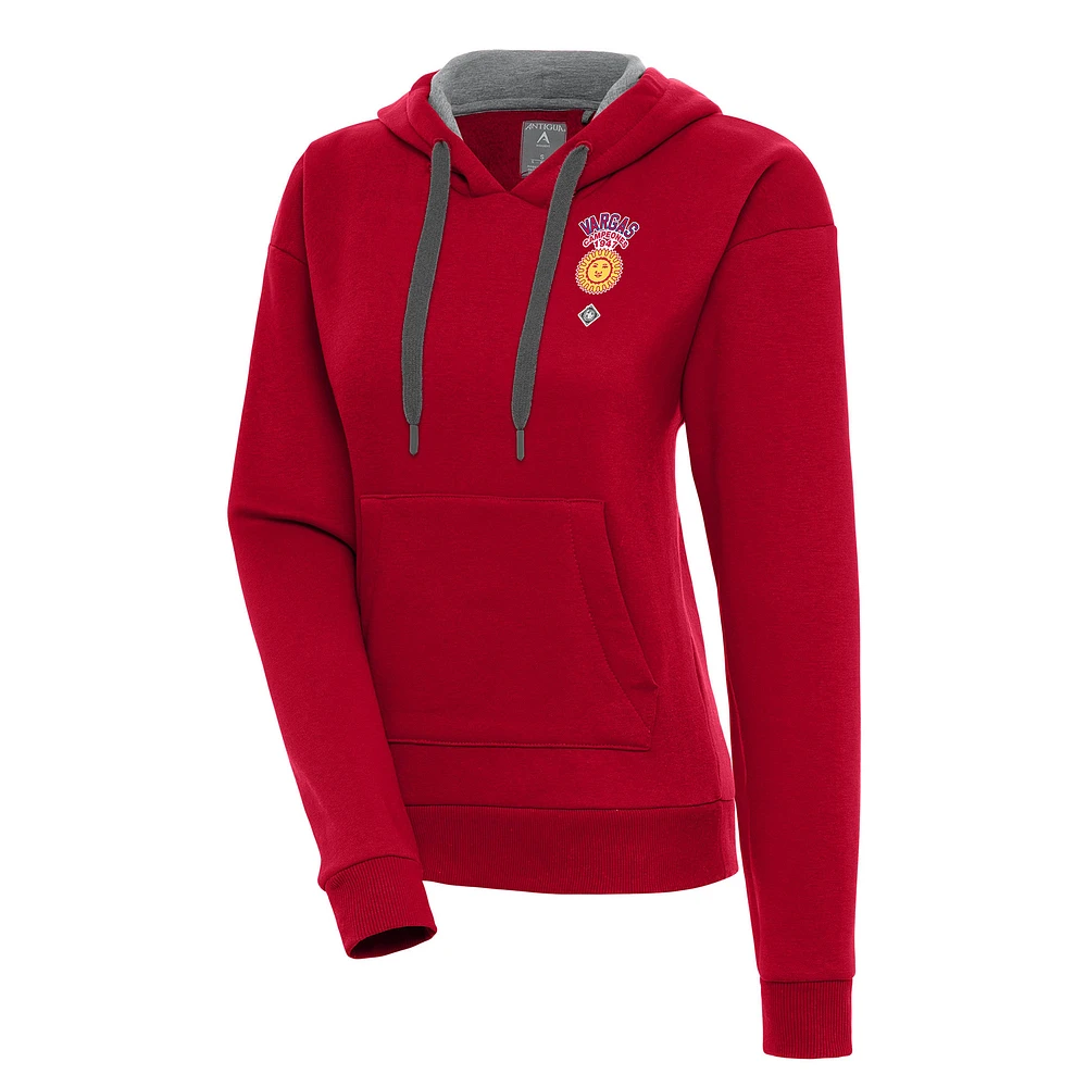 Women's Antigua Red Vargas Campeones Victory Pullover Hoodie