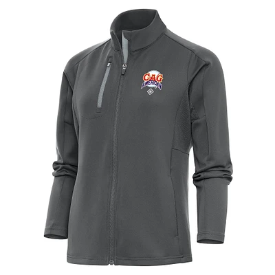 Women's Antigua Charcoal Chicago American Giants Generation Full-Zip Jacket