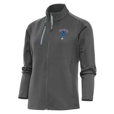 Women's Antigua Charcoal Azules de Veracruz Generation Full-Zip Jacket