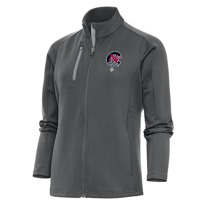 Women's Antigua Charcoal New York Cubans Generation Full-Zip Jacket