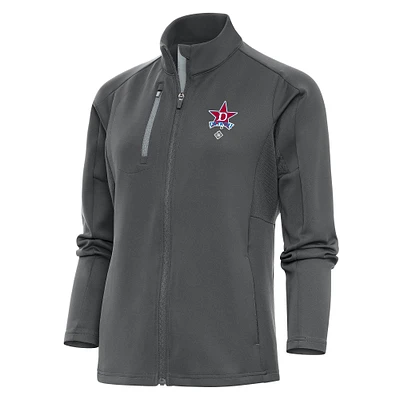 Women's Antigua Charcoal Detroit Stars Generation Full-Zip Jacket
