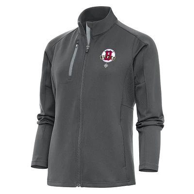 Women's Antigua Charcoal Baltimore Elite Giants Generation Full-Zip Jacket