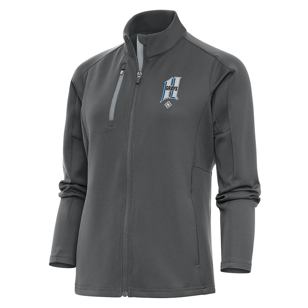 Women's Antigua Charcoal Homestead Grays Generation Full-Zip Jacket
