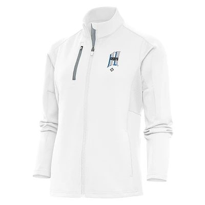 Women's Antigua White Homestead Grays Generation Full-Zip Jacket