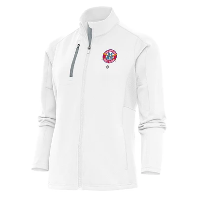 Women's Antigua White Memphis Red Sox Generation Full-Zip Jacket