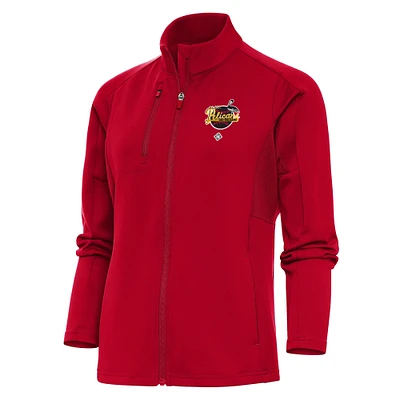 Women's Antigua New Orleans Black Pelicans Generation Full-Zip Jacket