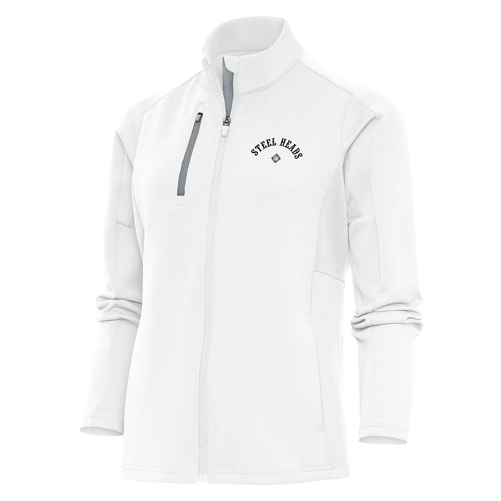 Women's Antigua White Seattle Steelheads Generation Full-Zip Jacket