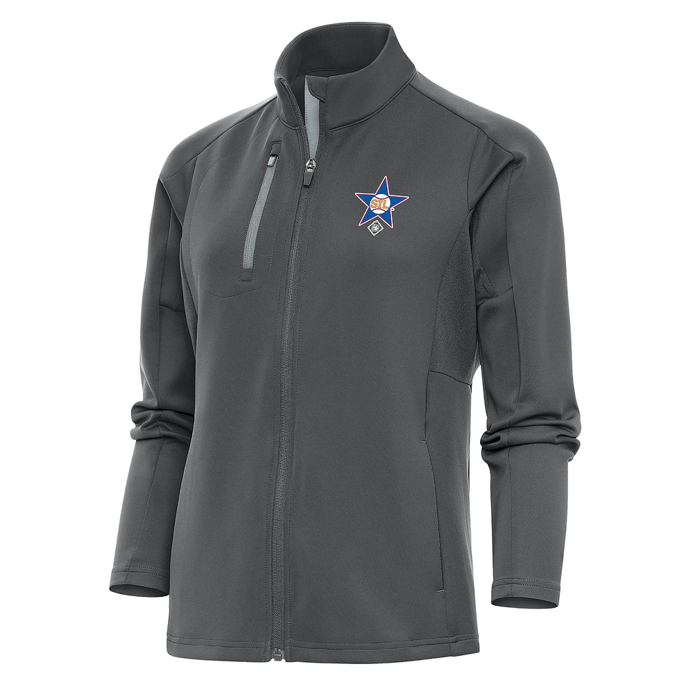 Women's Antigua Charcoal St. Louis Stars Generation Full-Zip Jacket