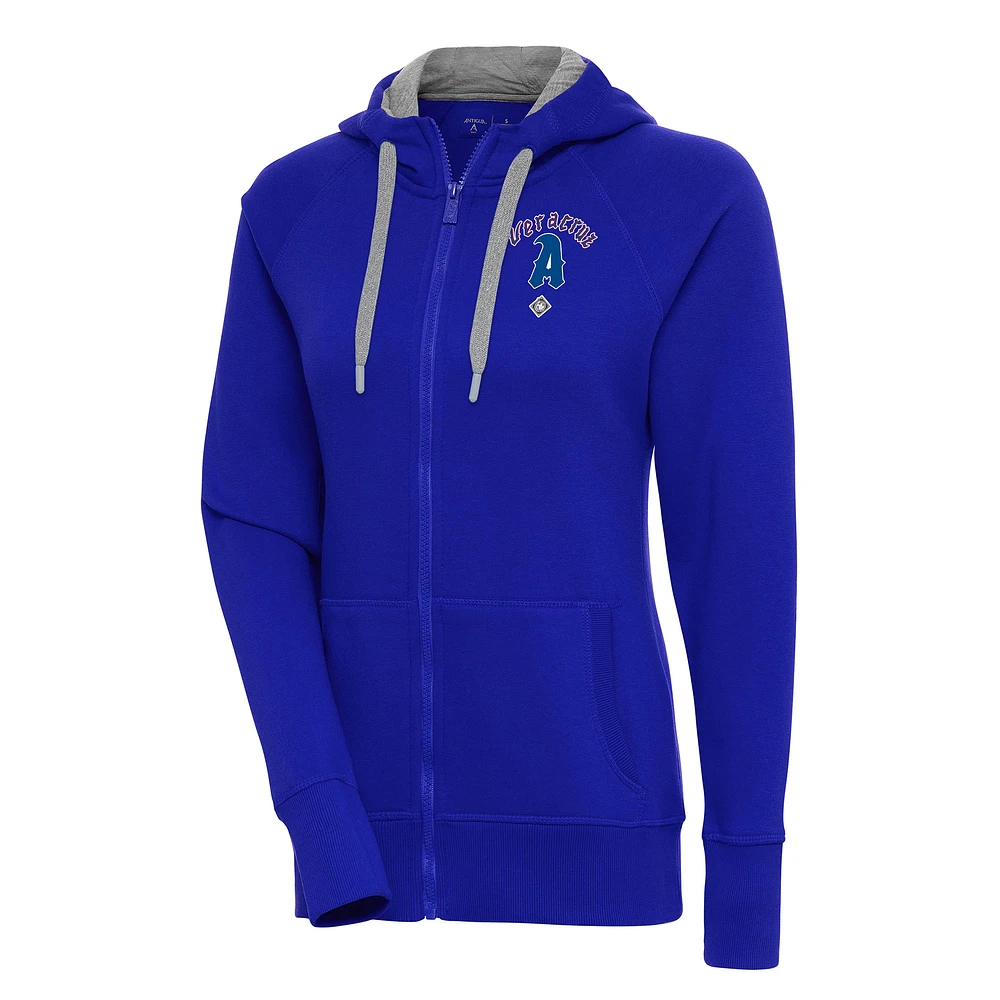 Women's Antigua Royal Azules de Veracruz Victory Full-Zip Hoodie