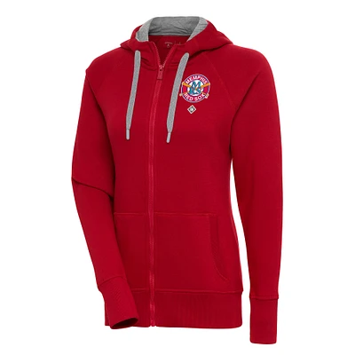 Women's Antigua Red Memphis Sox Victory Full-Zip Hoodie