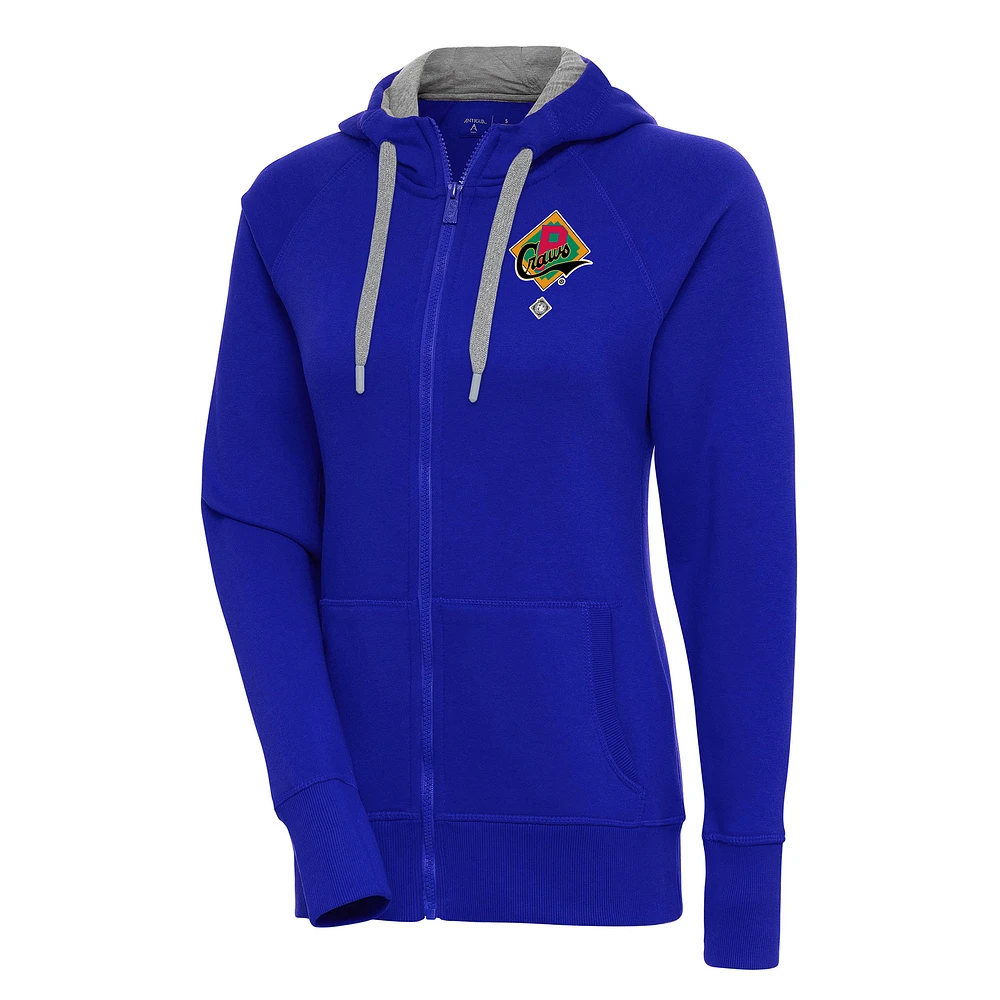 Women's Antigua Royal Pittsburgh Crawfords Victory Full-Zip Hoodie