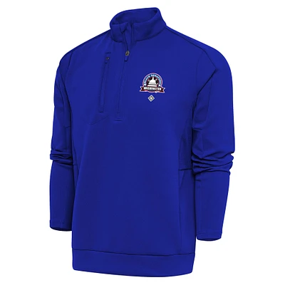 Men's Antigua Royal Washington Black Senators Generation Quarter-Zip Pullover Top